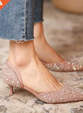 Women's Wedding Bridal Shoes 2022 New Crystal Elegant Pointe