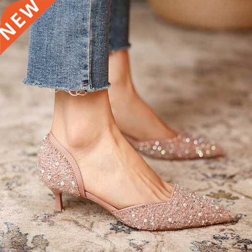 Women's Wedding Bridal Shoes 2022 New Crystal Elegant Pointe