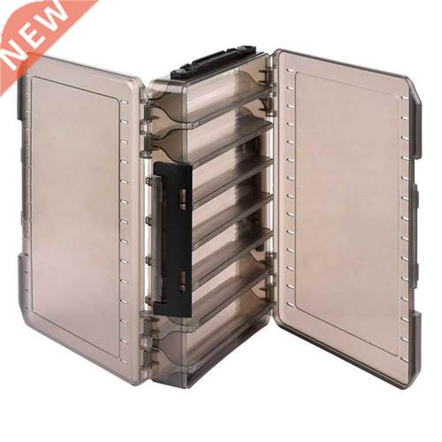 Doublex Sided Fishing Tackle Box 14 Compartments Bait Lure H