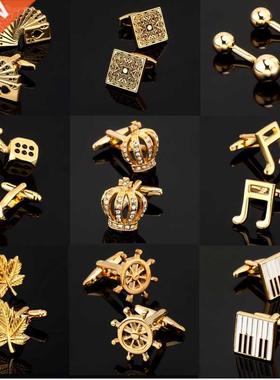 KC High qulity men's gold Cufflinks series / Rose / crds /