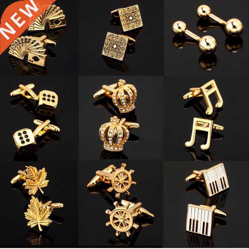 KC High qulity men's gold Cufflinks series / Rose / crds /
