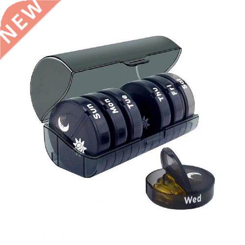 Fashion Vitamin Storage Container Colorful Portable Plastic