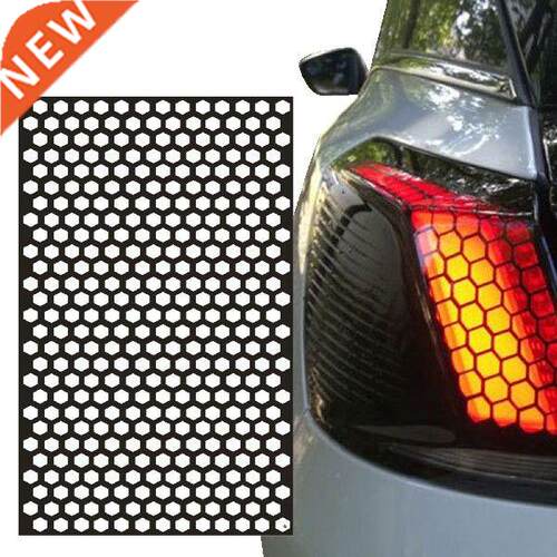 Car Rear Tail Light Lamp Stickers Car DIY Honeycomb Sticker