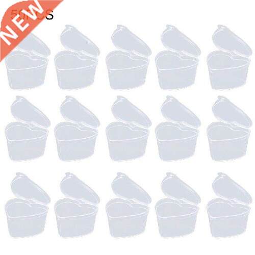 50pcs Slime Storage Container Transparent Sealing Portable