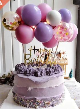 1set 5inch Balloon ch Cake Topper 10pcs Mini Latex Balloon