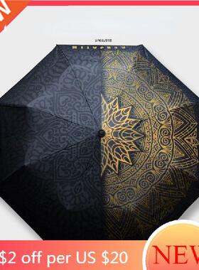 Decoration Sun Rain Umbrella Men Manual Sunscreen Two sided