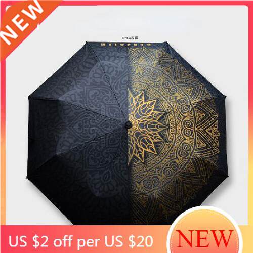 Decoration Sun Rain Umbrella Men Manual Sunscreen Two sided