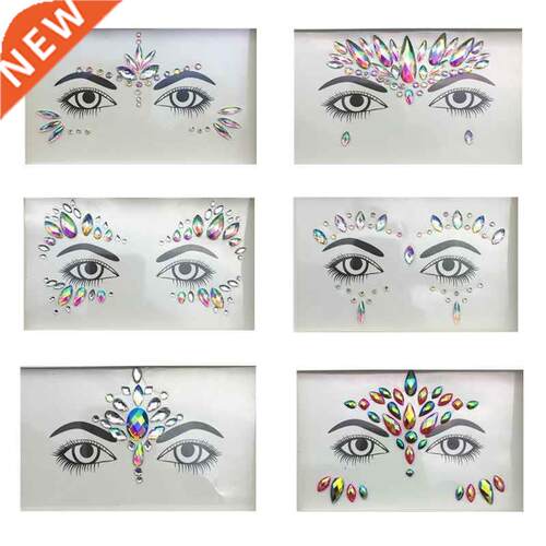 D Crystal Glitter Jewels Tattoo Sticker Women Fashion Face