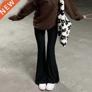 Straight leg pants Harajuku solid color warm pocket size bel