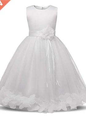 White Lce Flower Girls Wedding Dress Forml Ceremonies Dres