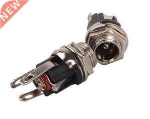 Practical 10pcs DC Power Supply Metal Jack Socket 5.5mm 2.1