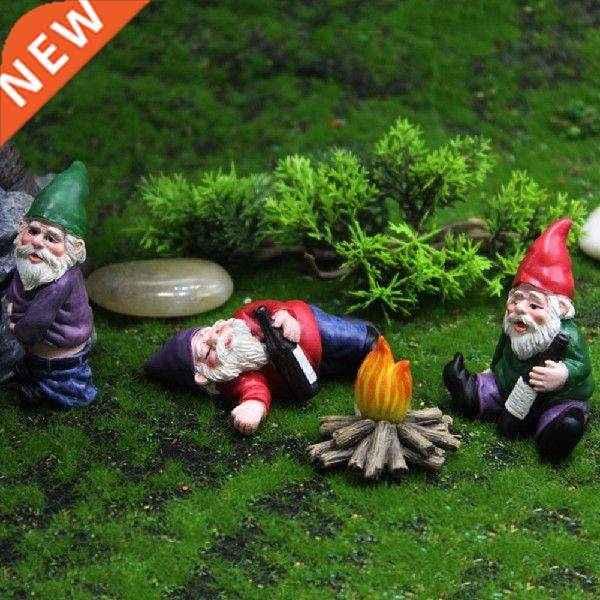Mini Dwarf Gnome Statue Garden Courtyard Ornaments Fairy图片