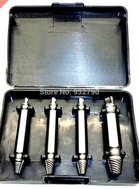 4pcs Carpenter Screw Bolt Extractor Guide Drill Removal Brok