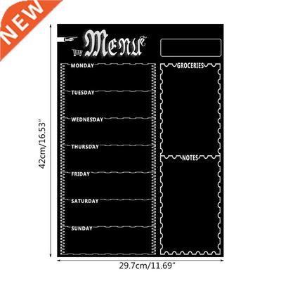 Magnetic Refrigerator Chalkboard,Weekly Menu, Meal Planner,