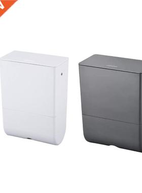 Wall Mounted Trash Can with Tissue Box for Kitchen Household