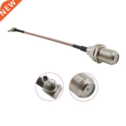 1Pcs F Type Female Jack to CRC9 Male Plug Right Angle 90 Deg