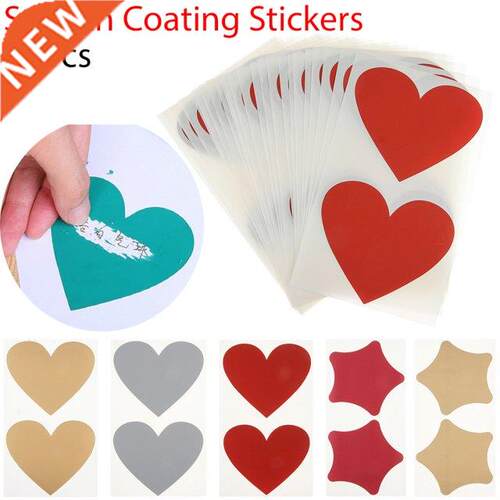 Love Heart Pentagram ape Scratch Off Sticker Message Cards