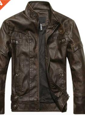 Men's Leather Jackets Brand Motorcycle Leather Jacke