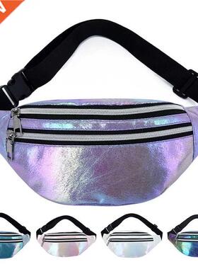 New Holographic Fanny Pack Hologram Waist Bag Laser PU Beach