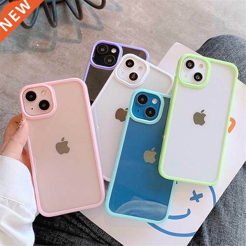 Candy Color Soft Border Shockproof Phone Case For iPhone 1