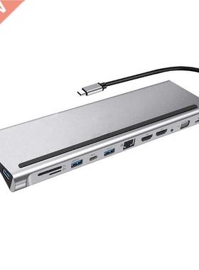 USB C HUB To HDMI 12 In1 VGA RJ45 Gigabit Ethernet Power Ada