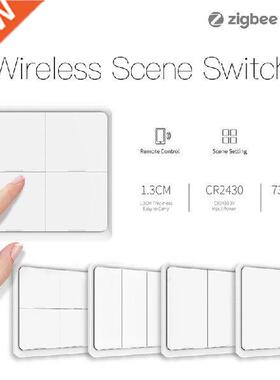ZigBee 3.0 Tuya Smart Wall Switch Push Button Controller