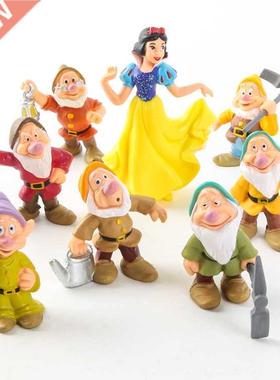 8 Pcs/set Snow White and the Seven arfs Action Figure Toys 6