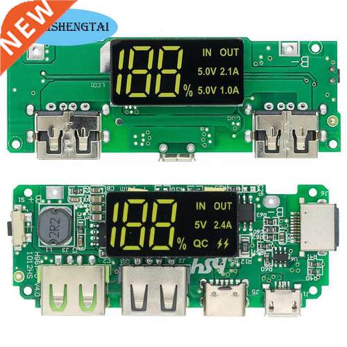 LED Dual USB 5V 2.4A Micro/Type-C USB Mobile Power Bank