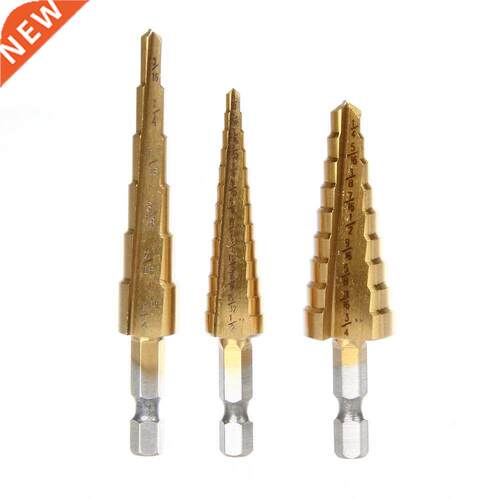 3pc Hss Step Cone Taper Drill Hole Cutter Metric 3/161/2,1/4