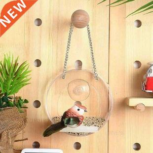 Bird Feeder Acrylic Transparent Window Bird Feeder Tray