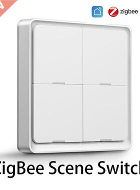 4 Gang Tuya Zigbee Wireless Switch Zigbee .0 Sticker Batter