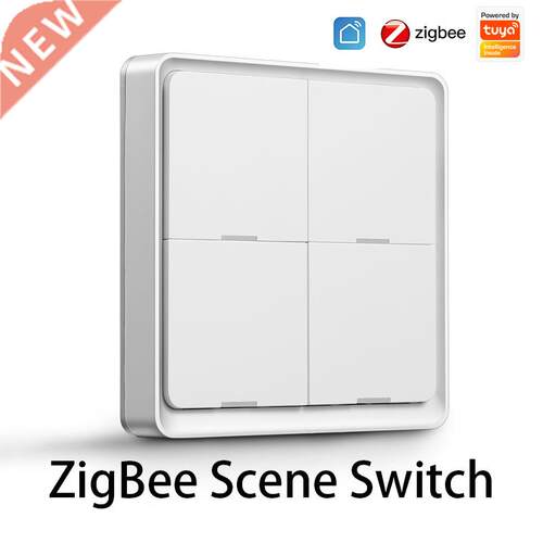 4 Gang Tuya Zigbee Wireless Switch Zigbee .0 Sticker Batter