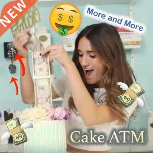 NEW Surprise Making Toy-Cake ATM-Happy Birthday Cake Topper