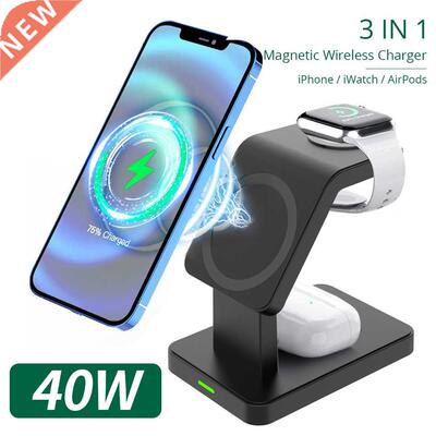 40W 3 in 1 Wireless Chrging Sttion, Mgnetic Wireless Chr