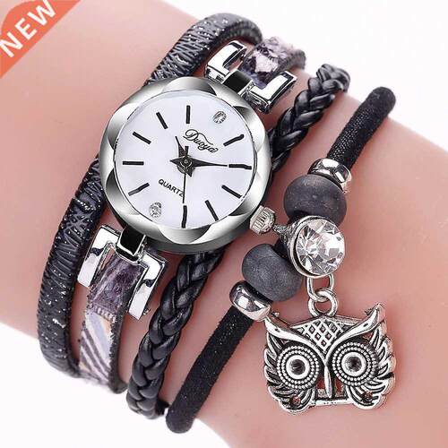 Women Quartz Wristwatches Mon Femme Leather Winding Bracelet