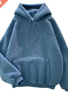 New Autumn Winter Thick Warm Coat Velvet Cashmere Women Hood