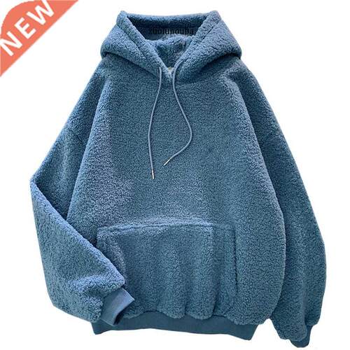 New Autumn Winter Thick Warm Coat Velvet Cashmere Women Hood