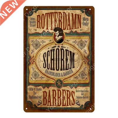 Barber Shop Metal Signs Haircuts And Shaves Advertising Deco