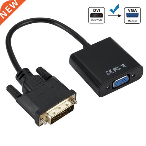 HD 1080P DVI-D DVI To VGA Adapter Video Cable Converter 24+1