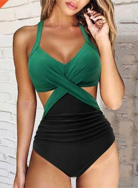 Push Up Swimwear One Piece Swimsuit Women Bathing Suit Halte