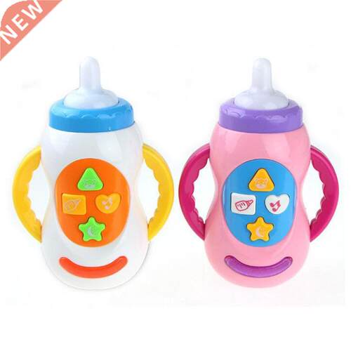 Baby Kids Safe Sound Music Light Milk Bottle Learning Musica