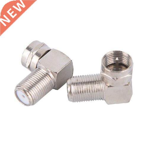 2pcs Cable TV F Male To F Female 90 Degree L Type Antenna