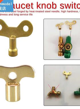 2Pcs Gold Tone Metal Water Tap Knob Switch Faucet Key For Ra