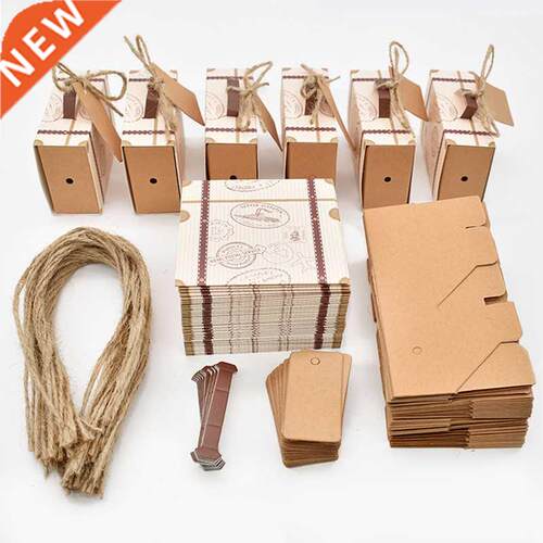 10/20pcs Travel Suitcase Candy Box Kraft Paper Gift Boxes We
