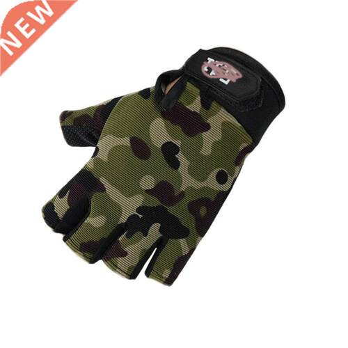 Anti-skid Half Finger Gym Gloves Body Building Training Wris