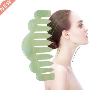 1pcs Natural Jade Stone Gua Sha Scalp Massager Head Mas