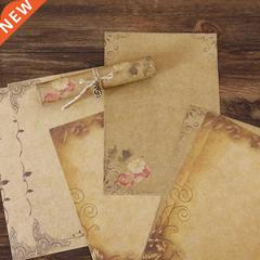 Retro Vintage Kraft Envelope Letter Pad Set Valentine