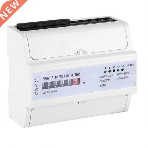 3 Phase 4 Wire Din-Rail Energy Meter KWh Meter 7P DIN-Rail M