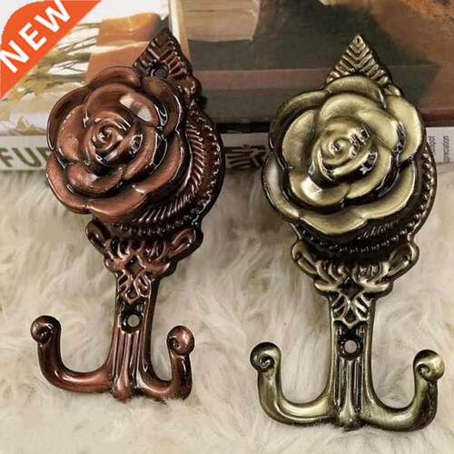 2pcs! High quality Retro rose design door wall Tassel hooks