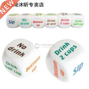 2 Pcs Drinking Wine Mora English Dice Games Bar Playing Game